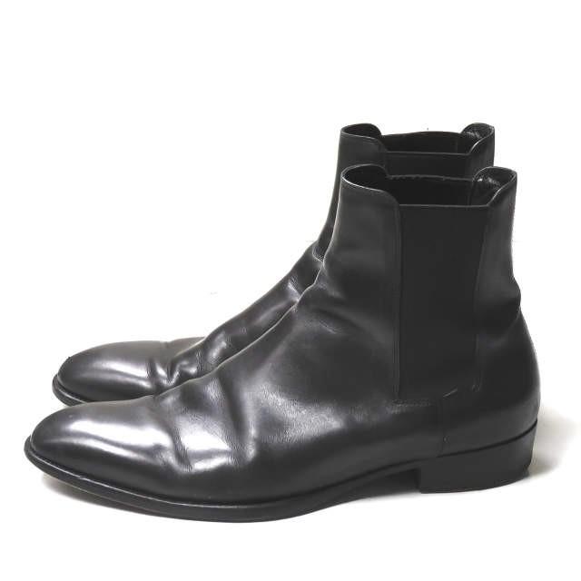 サンローランパリ SAINT LAURENT PARIS イタリア製 チェルシーブーツ 411440 41 1/2(26.5cm) サイドゴア エディ・スリマン レザー クラシック シューズ |  | 01