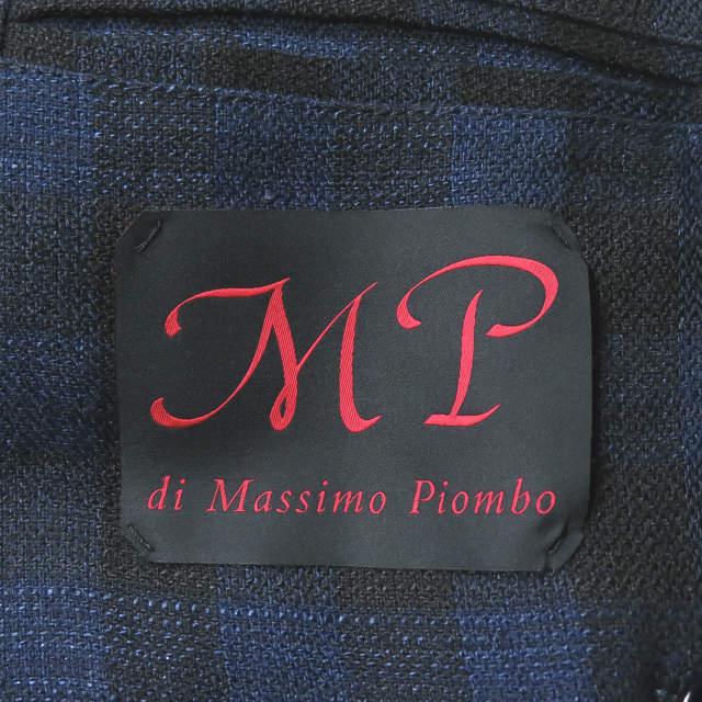 MP di Massimo Piombo エムピー ディ マッシモピオンボ イタリア製 リネンシルクブロックチェック ダブルブレストジャケット 46 ☆☆mm8493 |  | 02