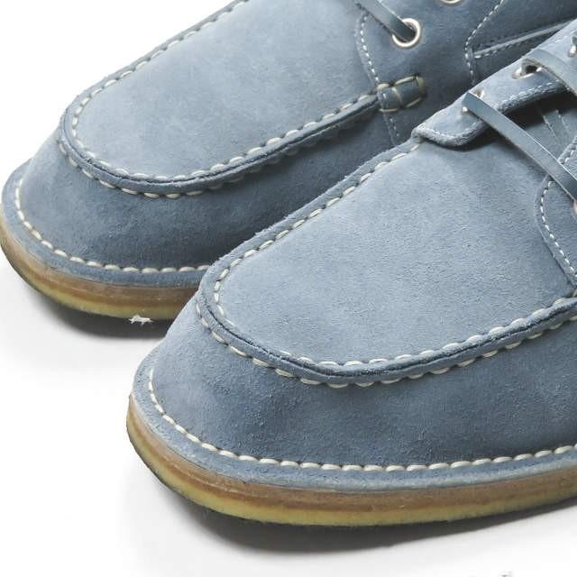 グッチ GUCCI Ankle-High Suede Boat Shoes アンクルカットスエードモカシン 255424 7(26cm) ライトブルー フリーダジャンニーニ クレープソール |  | 08