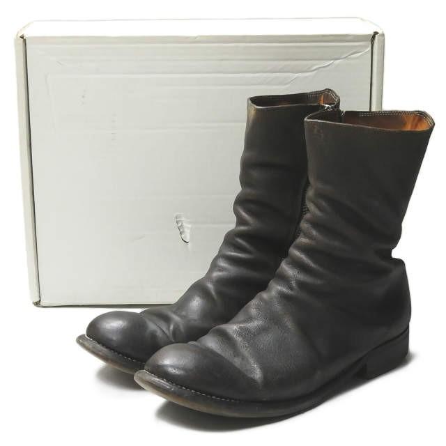 グイディ GUIDI ホースレザーサイドジップブーツ 43(28cm) ダークブラウン シューズ | 