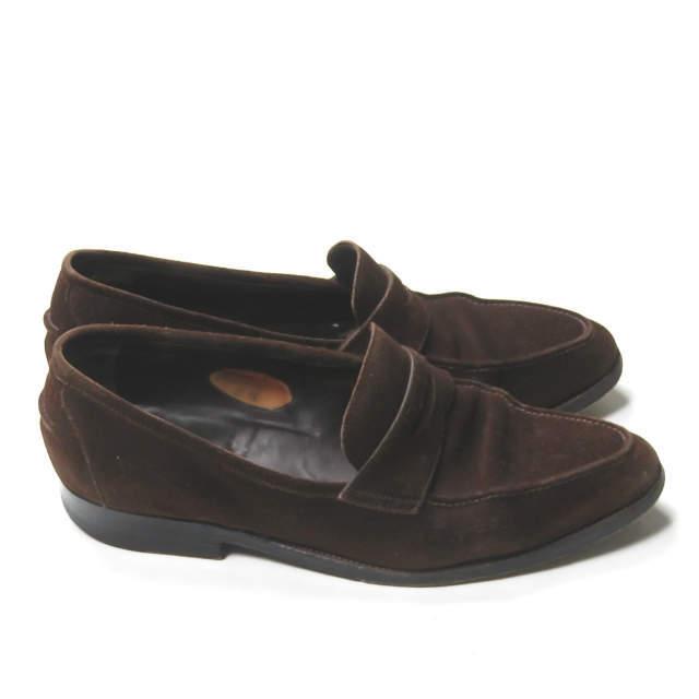 Enzo Bonafe x BEAMS F エンツォボナフェ ビームスエフ 別注 ALLORI スエードペニーローファー UK6.5(25cm) ブラウン コイン ☆☆mm8534 |  | 03