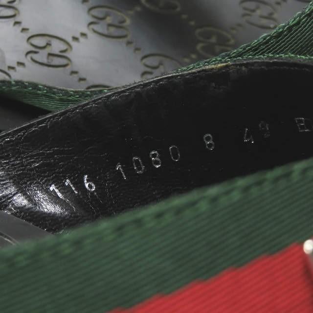 グッチ GUCCI クロスリボンサンダル 116 1080 40(25cm) ブラック ラバー ウェブディテール シューズ |  | 07
