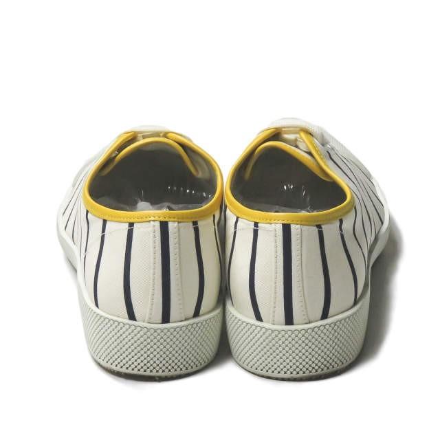プラダ PRADA キャンバスラバーボーダースニーカー  2EG 149 5 1/2(26cm) ナチュラル レースアップ ローカット スニーカー シューズ |  | 02