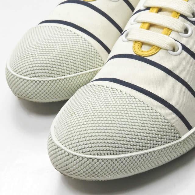 プラダ PRADA キャンバスラバーボーダースニーカー  2EG 149 5 1/2(26cm) ナチュラル レースアップ ローカット スニーカー シューズ |  | 06