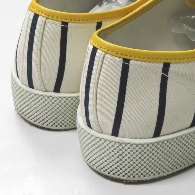 プラダ PRADA キャンバスラバーボーダースニーカー  2EG 149 5 1/2(26cm) ナチュラル レースアップ ローカット スニーカー シューズ |  | 08