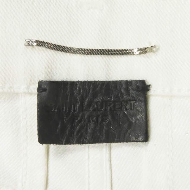 サンローランパリ SAINT LAURENT PARIS イタリア製 D02 M/SK-LW ストレッチスキニーデニムパンツ 344156 YM52R 29 ホワイト 5ポケット ジッパーフライ |  | 02