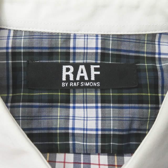 ラフバイラフシモンズ RAF BY RAF SIMONS クレイジーパターンチェッククレリックシャツ PO19 8090 S ネイビー/ダークグリーン等 長袖 切替 トップス |  | 02