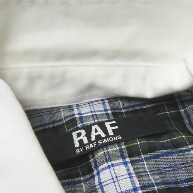ラフバイラフシモンズ RAF BY RAF SIMONS クレイジーパターンチェッククレリックシャツ PO19 8090 S ネイビー/ダークグリーン等 長袖 切替 トップス |  | 04