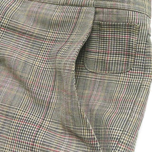 FRANK LEDER フランクリーダー Linen Plaid Wide Trousers リネンチェックワイドトラウザーズ 0313006 M ブラウン パンツ ☆☆mm8649 |  | 05