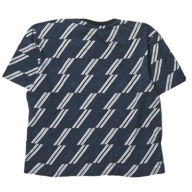 エムエスジーエム MSGM イタリア製 ストライプクルーネックカットソー 2040MM88 46 ネイビー 変則 切替 Tシャツ 総柄 トップス |  | 01