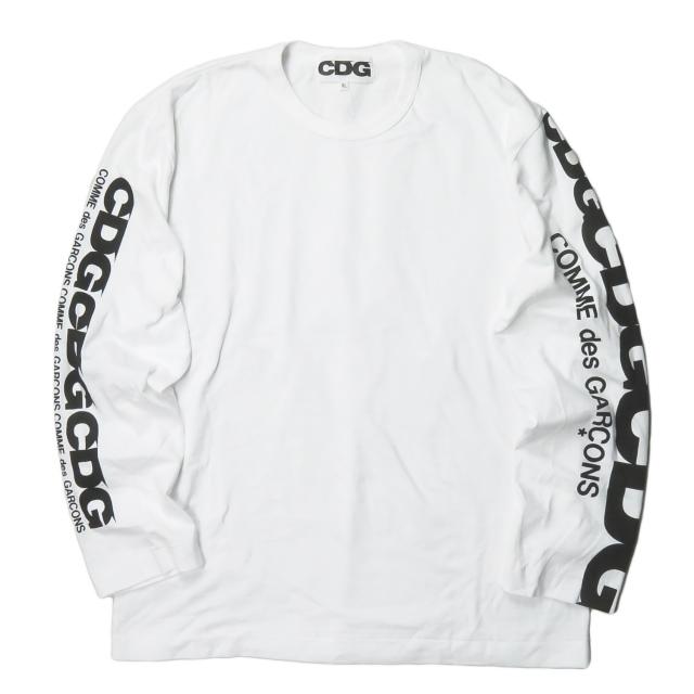 COMME des GARCONS コムデギャルソン CDG 日本製 CDGロゴ 袖プリントロングスリーブTシャツ SZ-T007 XL ホワイト  カットソー AD2018 GOOD DESIGN SHOP : mm8705 : LOOPヤフーショッピング店 - 通販 - Yahoo!ショッピング