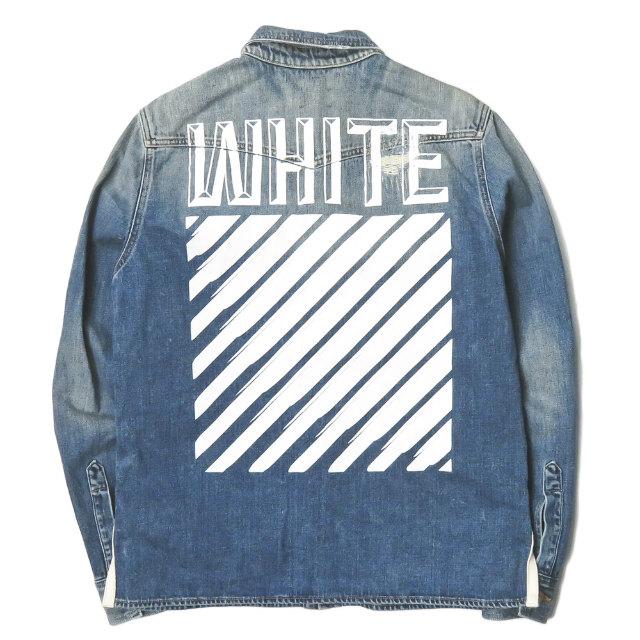 オフホワイト OFF-WHITE イタリア製 15AW ヴィンテージ加工 バックロゴ