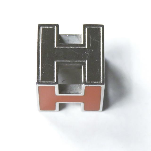 エルメス HERMES Hキューブ ペンダントトップ オレンジ/シルバー ネックレス カージュドアッシュ アクセサリー |  | 03