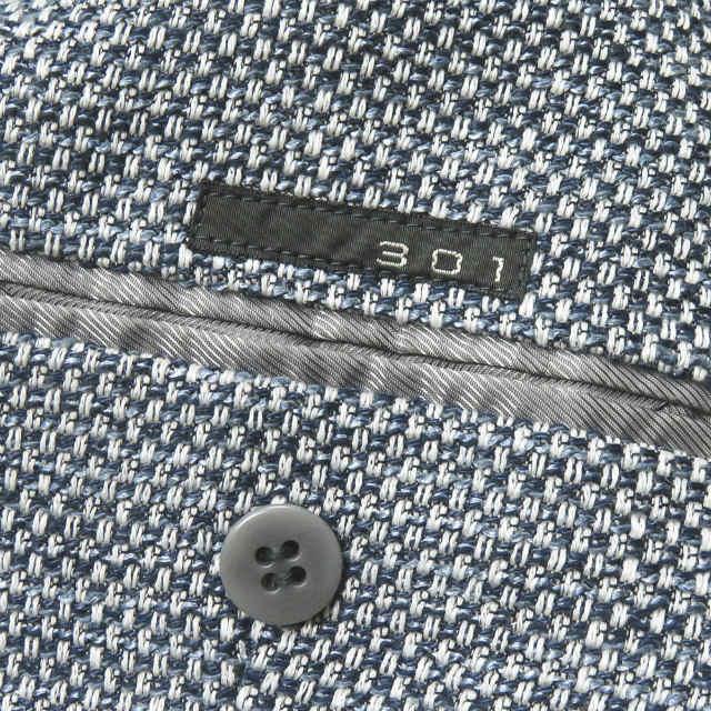 トレチェントウノ 301 TRECHENTOUNO 日本製 ITHITEX社製生地使用 コットンリネンバスケット3Bテーラードジャケット 48 ネイビー 麻 アウター |  | 02