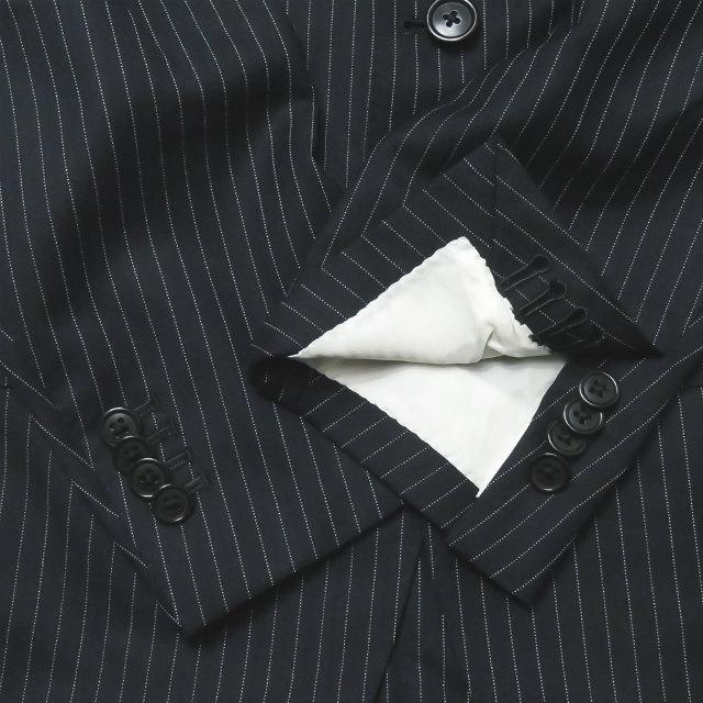 イージーバイゼニア EZ BY ZEGNA ウール3Bテーラードジャケット&スラックス 44R ネイビー スーツ セットアップ ストライプ |  | 10