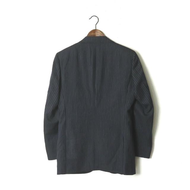 イージーバイゼニア EZ BY ZEGNA ウール3Bテーラードジャケット&スラックス 44R ネイビー スーツ セットアップ ストライプ |  | 02