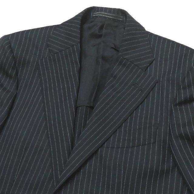 イージーバイゼニア EZ BY ZEGNA ウール3Bテーラードジャケット&スラックス 44R ネイビー スーツ セットアップ ストライプ |  | 06