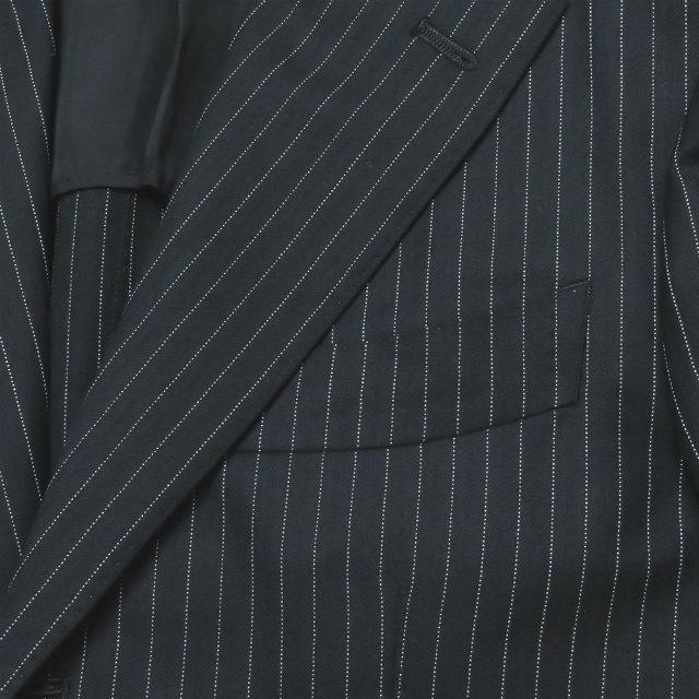 イージーバイゼニア EZ BY ZEGNA ウール3Bテーラードジャケット&スラックス 44R ネイビー スーツ セットアップ ストライプ |  | 08