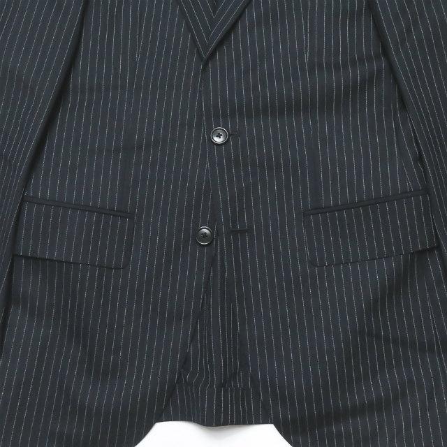 イージーバイゼニア EZ BY ZEGNA ウール3Bテーラードジャケット&スラックス 44R ネイビー スーツ セットアップ ストライプ |  | 09