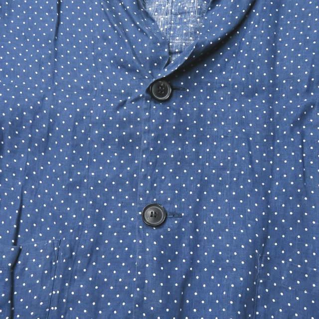 ウミットベナン UMIT BENAN イタリア製 リネンドットシャツジャケット 48 ブルー 2Bテーラードジャケット アウター |  | 04