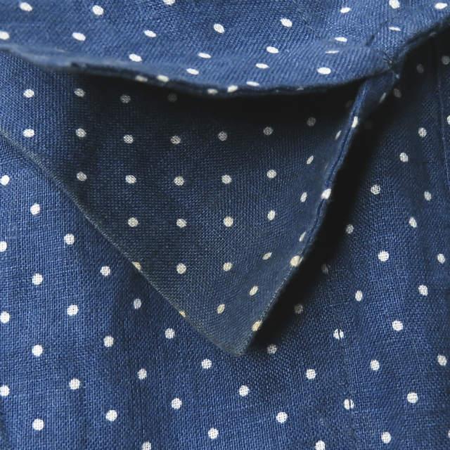 ウミットベナン UMIT BENAN イタリア製 リネンドットシャツジャケット 48 ブルー 2Bテーラードジャケット アウター |  | 06