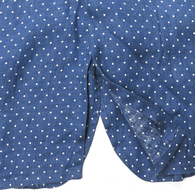 ウミットベナン UMIT BENAN イタリア製 リネンドットシャツジャケット 48 ブルー 2Bテーラードジャケット アウター |  | 09