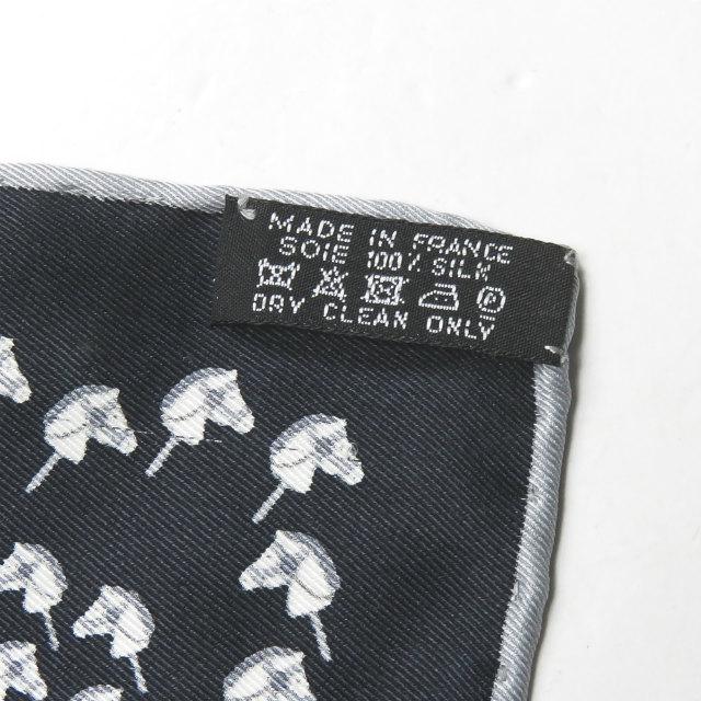 エルメス HERMES フランス製 カレ ブラック スカーフ チーフ 馬柄 総柄 シルク |  | 03