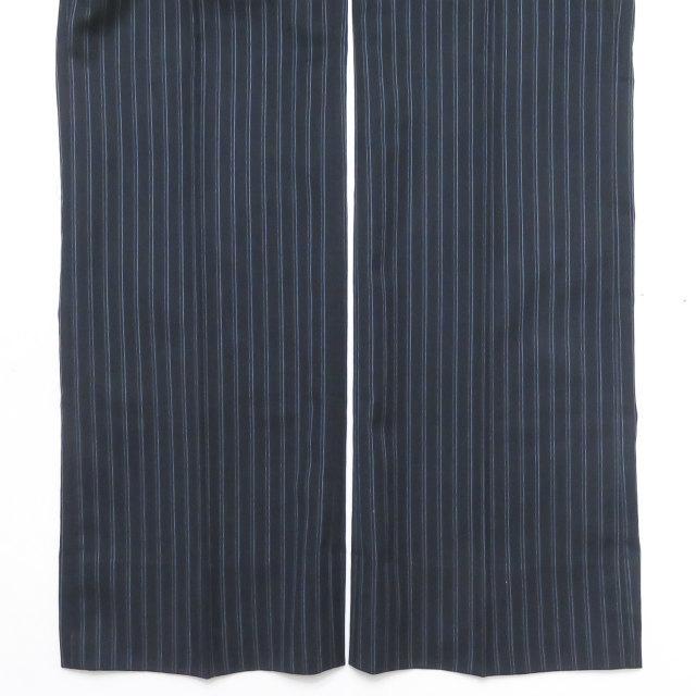 ヴェロニクブランキーノ VERONIQUE BRANQUINHO ベルギー製 ウールギャバストライプ フレアワイドパンツ 46 ネイビー ボトムス |  | 08