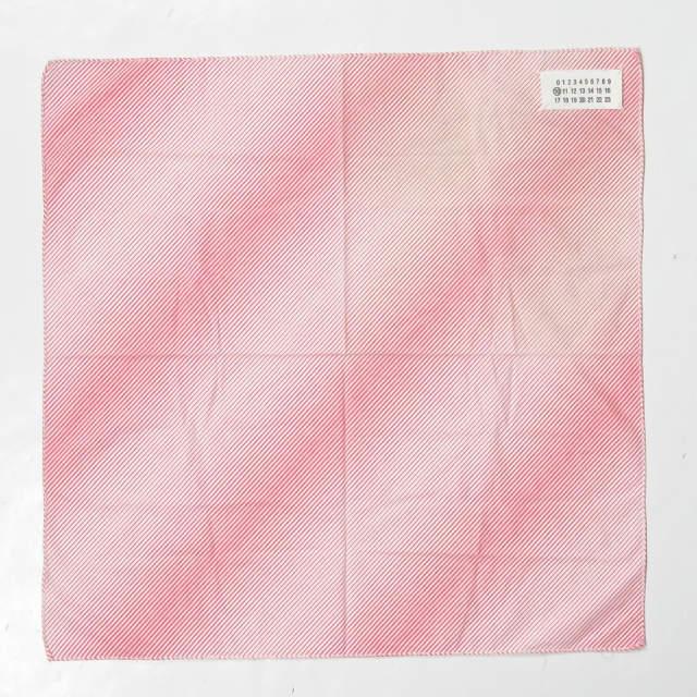 メゾンマルタンマルジェラ Maison Martin Margiela 10 レジメンタルスカーフ ピンク/ホワイト ハンカチ チーフ |  | 01