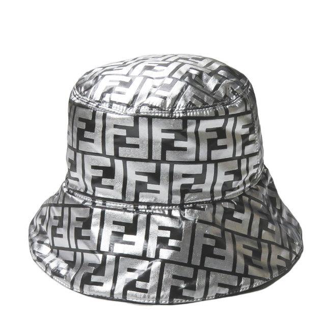 フェンディ ニッキー・ミナージュ FENDI x Nicki Minaj 19AW 別注 イタリア製 FFロゴ ナイロンバケットハット S(57.0cm) メタリックシルバー 帽子 |  | 01