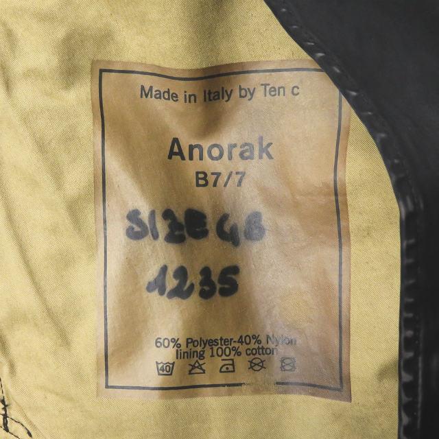 テンシー TEN-C イタリア製 ANORAK アノラック B7/7 48 ブラック テンシー TEN-C イタリア製 ANORAK アノラック B7/7 48 ブラック