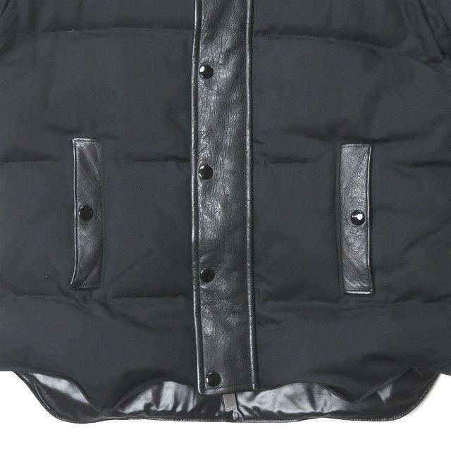 サンローランパリ SAINT LAURENT PARIS イタリア製 13AW レザー切り替え ナイロンフードダウンジャケット 326056 Y819B 48 ブラック UP53 2013 00652 |  | 12