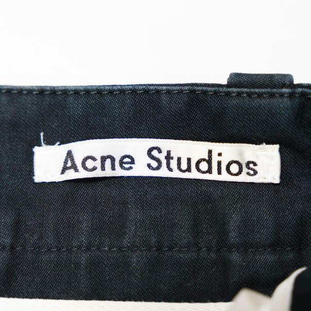 Acne Studios アクネストゥディオズ PLEATED TROUSERS プリーツチノトラウザーズ FN-MN-TROU000133 44 ブラック テーパード パンツ mm9684 |  | 02