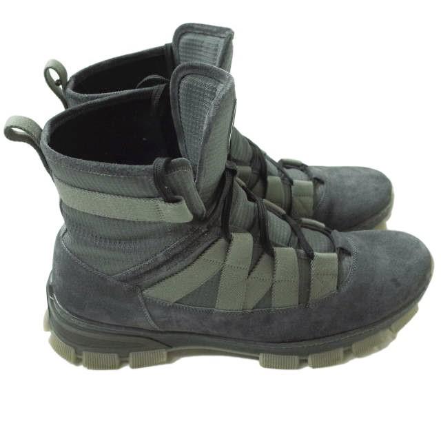 LOEWE ロエベ Suede Trimmed Hiking Boots スエードハイキングブーツ 58 20 05 45(30.5cm) グレー シューズ mm9764 |  | 02