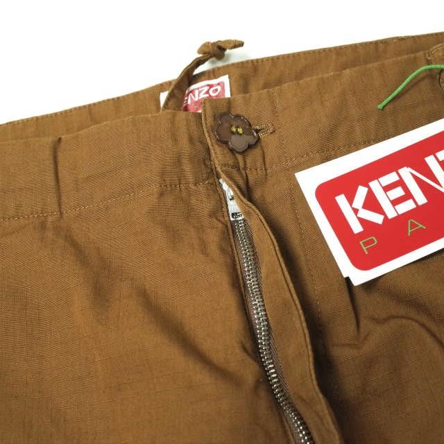 KENZO by NIGO ケンゾー バイ ニゴー 22AW フラワーボタンカーゴパンツ FC65PA2429DD 40 ブラウン コットンリップストップ ボトムス【中古】【KENZO by NIGO】 KENZO by NIGO ケンゾー バイ ニゴー 22AW フラワーボタンカーゴパンツ
