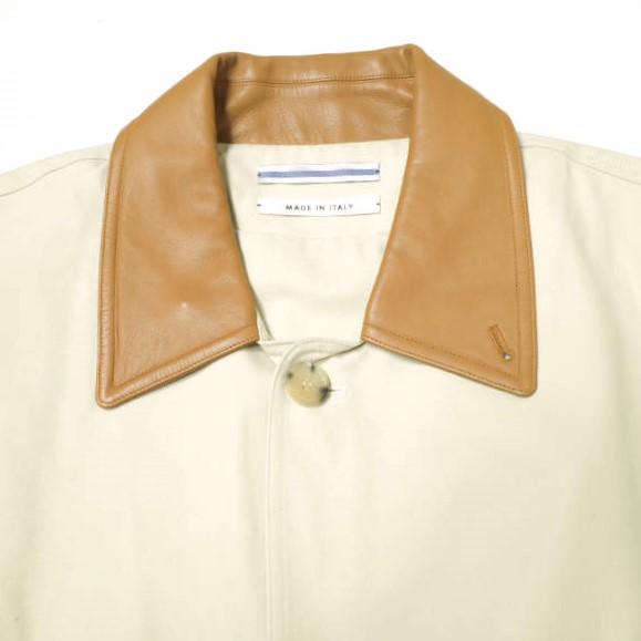 Cristaseya クリスタセヤ 22AW イタリア製 OVER BLOUSON WITH LEATHER PATCH レザーパッチ オーバーブルゾン XL Chalk カバーオール mm9816 |  | 04