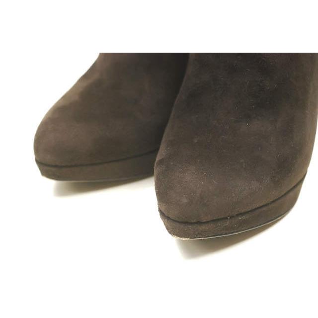 PRADA プラダ イタリア製 スエードショートブーツ 1U718B 37 1/2(24.5cm) ダークブラウン ギャザー ヒール シューズ rr165 |  | 04