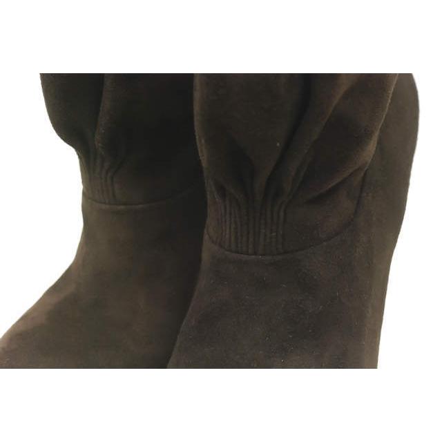 PRADA プラダ イタリア製 スエードショートブーツ 1U718B 37 1/2(24.5cm) ダークブラウン ギャザー ヒール シューズ rr165 |  | 05