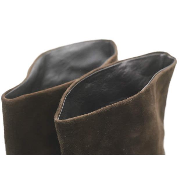 PRADA プラダ イタリア製 スエードショートブーツ 1U718B 37 1/2(24.5cm) ダークブラウン ギャザー ヒール シューズ rr165 |  | 06