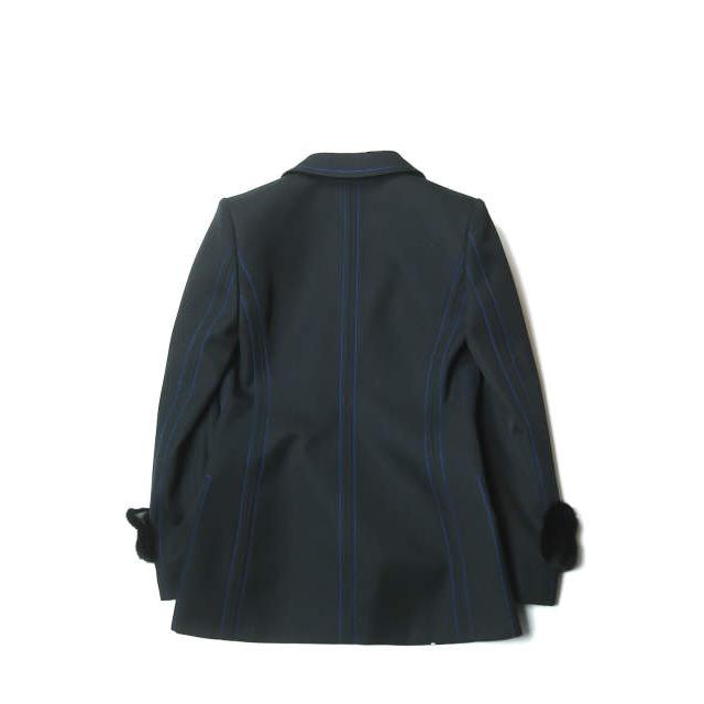 新品 FENDI フェンディ 17AW DOUBLE BREASTED JACKET WITH MINK FUR TRIM ミンクファー付き 4Bダブルジャケット 40(S) ブラック rr166 |  | 01