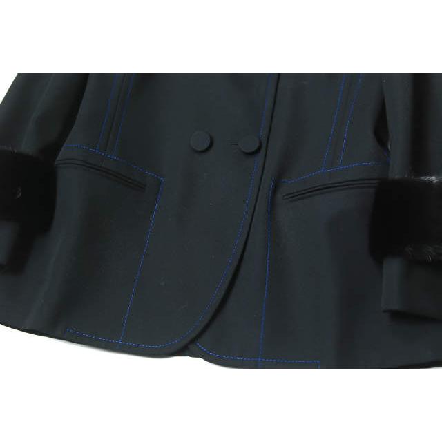 新品 FENDI フェンディ 17AW DOUBLE BREASTED JACKET WITH MINK FUR TRIM ミンクファー付き 4Bダブルジャケット 40(S) ブラック rr166 |  | 06