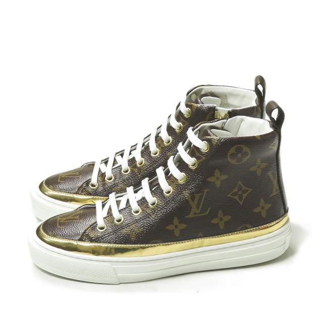 新品 LOUIS VUITTON ルイヴィトン STELLA SNEAKER BOOT ステラーラインスニーカー 34 1/2(22cm) モノグラム サイドジップ ハイカット rr181 |  | 01