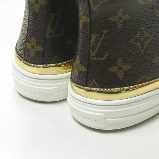 新品 LOUIS VUITTON ルイヴィトン STELLA SNEAKER BOOT ステラーラインスニーカー 34 1/2(22cm) モノグラム サイドジップ ハイカット rr181 |  | 10