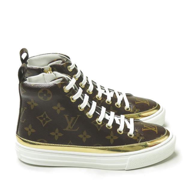 新品 LOUIS VUITTON ルイヴィトン STELLA SNEAKER BOOT ステラーラインスニーカー 34 1/2(22cm) モノグラム サイドジップ ハイカット rr181 |  | 02