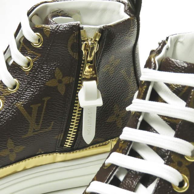 新品 LOUIS VUITTON ルイヴィトン STELLA SNEAKER BOOT ステラーラインスニーカー 34 1/2(22cm) モノグラム サイドジップ ハイカット rr181 |  | 07