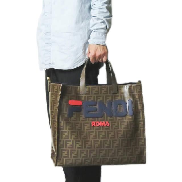 フェンディ FENDI FFロゴ トートバッグ 8BH357 A5N6 F1562 ブラウン FILA フィラ FENDI MANIA 大容量 ショッピングバッグ カバン |  | 02