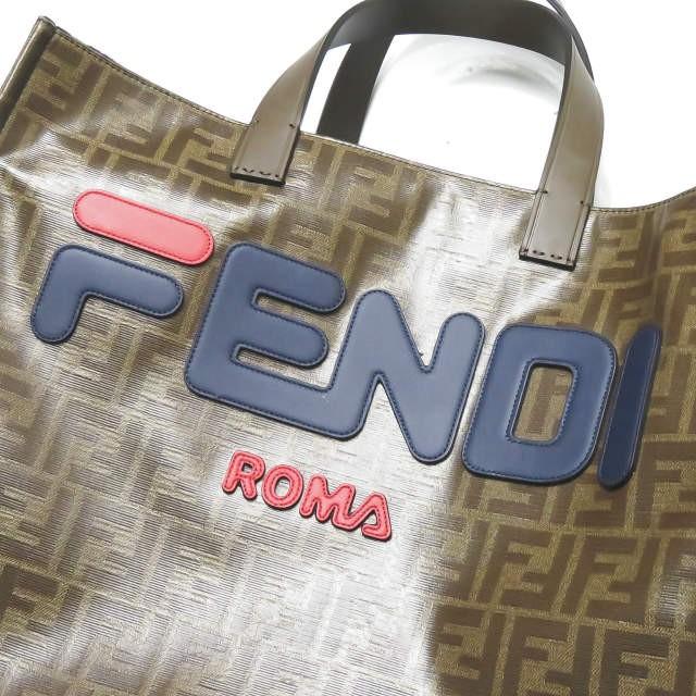フェンディ FENDI FFロゴ トートバッグ 8BH357 A5N6 F1562 ブラウン FILA フィラ FENDI MANIA 大容量 ショッピングバッグ カバン |  | 04