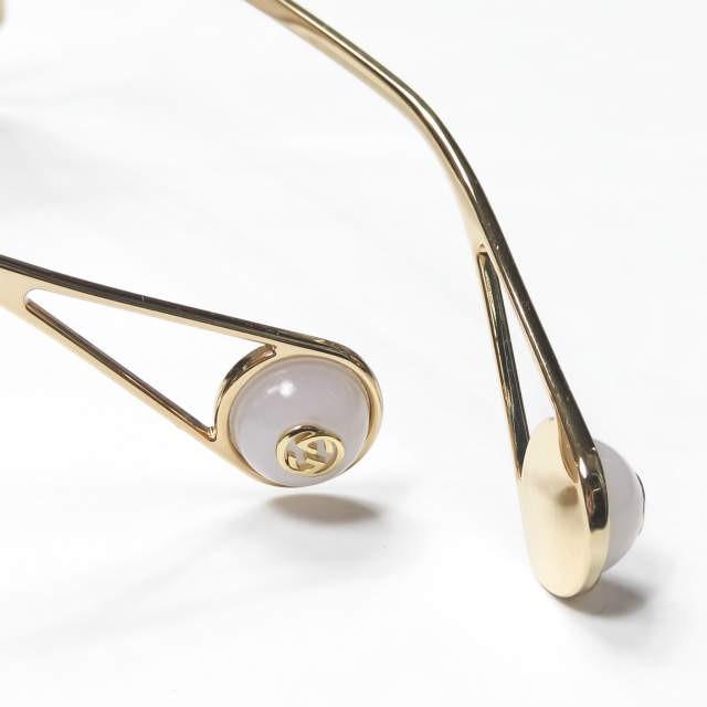 グッチ GUCCI イタリア製 バタフライサングラス GG0252S ゴールド/ブラウン 63□18-135 メタルフレーム セミリムレス 眼鏡 メガネ ユニセックス |  | 10