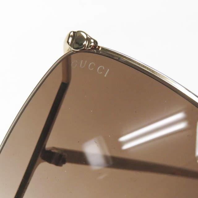 グッチ GUCCI イタリア製 バタフライサングラス GG0252S ゴールド/ブラウン 63□18-135 メタルフレーム セミリムレス 眼鏡 メガネ ユニセックス |  | 04