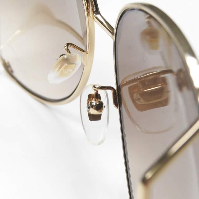 グッチ GUCCI イタリア製 バタフライサングラス GG0252S ゴールド/ブラウン 63□18-135 メタルフレーム セミリムレス 眼鏡 メガネ ユニセックス |  | 06